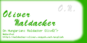 oliver maldacker business card